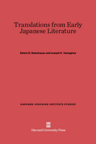 Cover of Translations from Early Japanese Literature