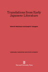 Book cover for Translations from Early Japanese Literature