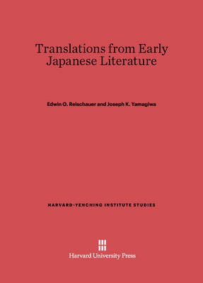 Cover of Translations from Early Japanese Literature