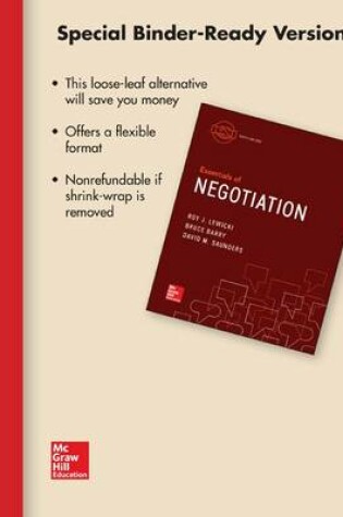 Cover of Loose-Leaf for Essentials of Negotiation