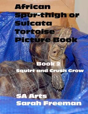 Book cover for African Spur-thigh or Sulcata Tortoise Picture Book - Book 2 - Crush and Squirt Grow