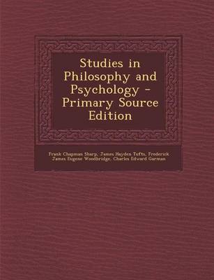 Book cover for Studies in Philosophy and Psychology - Primary Source Edition