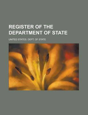 Book cover for Register of the Department of State