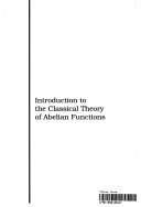 Cover of Introduction to the Classical Theory of Abelian Functions