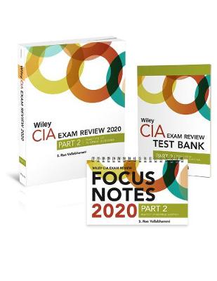 Book cover for Wiley CIA Exam Review 2020 + Test Bank + Focus Notes: Part 2, Practice of Internal Auditing Set