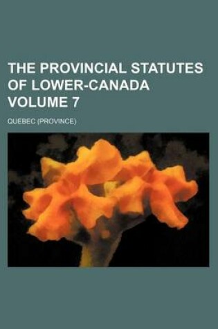 Cover of The Provincial Statutes of Lower-Canada Volume 7