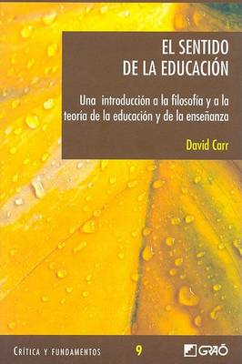 Book cover for El Sentido de La Educacion