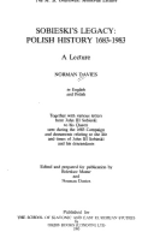 Cover of Sobieski's Legacy