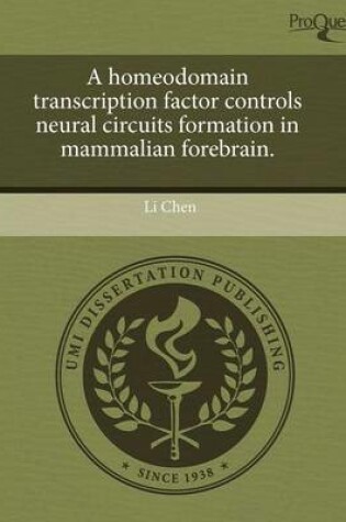 Cover of A Homeodomain Transcription Factor Controls Neural Circuits Formation in Mammalian Forebrain