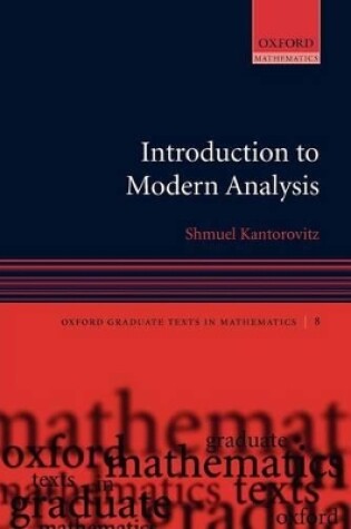 Cover of Introduction to Modern Analysis