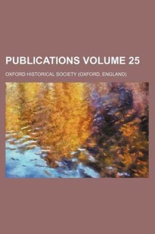 Cover of Publications Volume 25