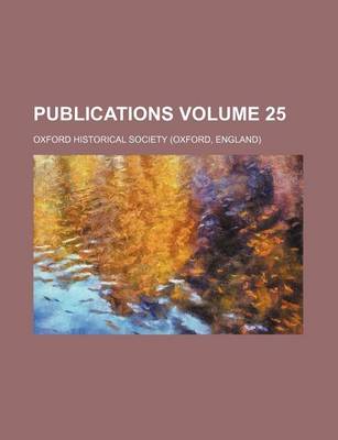 Book cover for Publications Volume 25