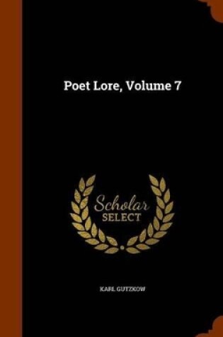 Cover of Poet Lore, Volume 7