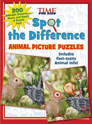 Book cover for Spot the Difference Animal Picture Puzzles