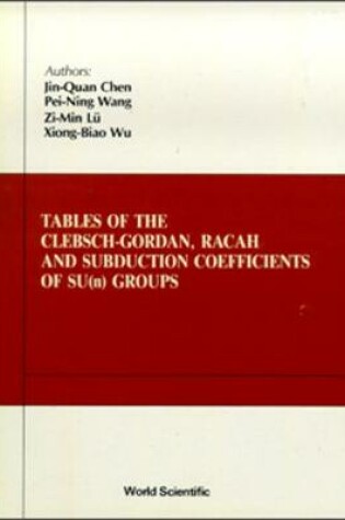 Cover of Tables Of Clebsch-gordan, Racah And Subduction Coefficients Of Su (N) Groups