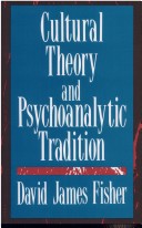 Cover of Cultural Theory and Psychoanalytic Tradition