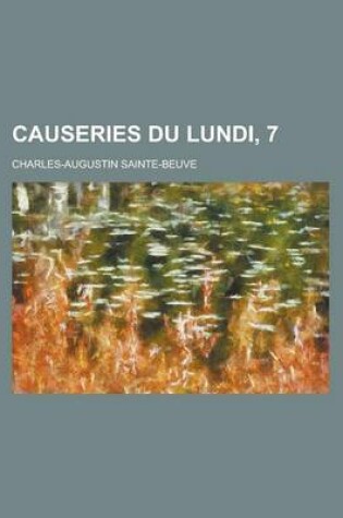 Cover of Causeries Du Lundi, 7