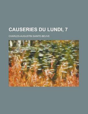 Book cover for Causeries Du Lundi, 7