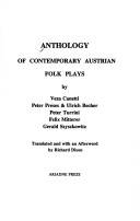 Cover of New Anthology of Contemporary Austrian Folk Plays