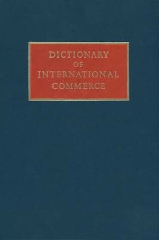 Cover of Dictionary of International Commerce