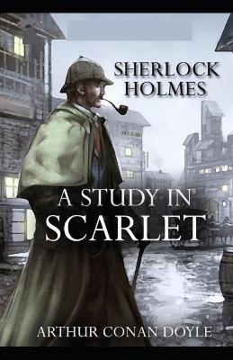 Book cover for A Study in Scarlet (Sherlock Holmes series Book 1) illustrated