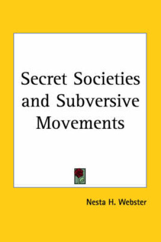 Cover of Secret Societies and Subversive Movements (1924)