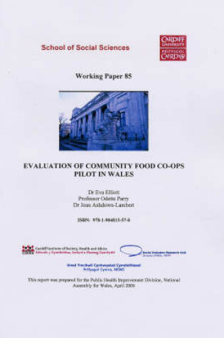 Cover of Evaluation of Community Food Co-ops Pilot in Wales