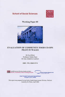 Book cover for Evaluation of Community Food Co-ops Pilot in Wales