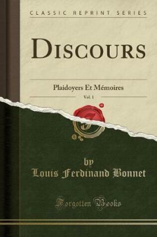 Cover of Discours, Vol. 1