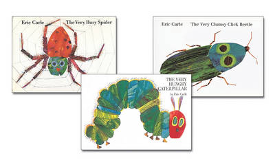 Book cover for Eric Carle the Very Collection Hardcover Complete Set: Busy Spider, Clumsy Click Beetle, Hungry Caterpillar, Lonely Firefly, Quiet Cricket