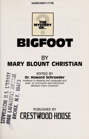 Book cover for Bigfoot