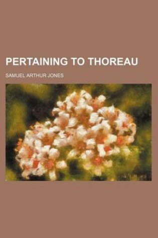 Cover of Pertaining to Thoreau