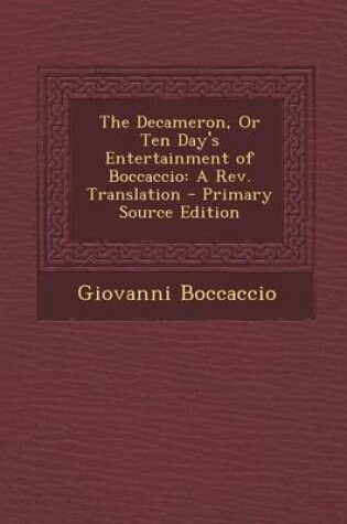 Cover of The Decameron, or Ten Day's Entertainment of Boccaccio