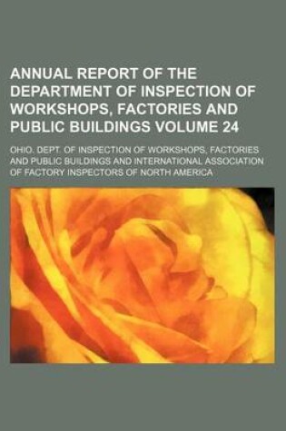 Cover of Annual Report of the Department of Inspection of Workshops, Factories and Public Buildings Volume 24