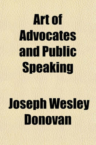 Cover of Art of Advocates and Public Speaking
