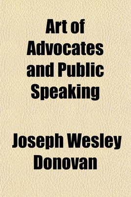 Book cover for Art of Advocates and Public Speaking