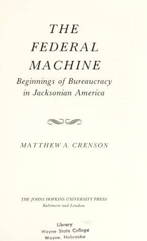 Book cover for Federal Machine