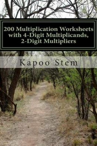 Cover of 200 Multiplication Worksheets with 4-Digit Multiplicands, 2-Digit Multipliers