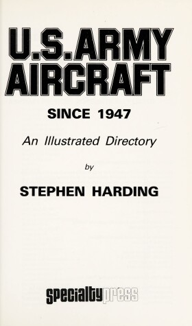 Book cover for U.S. Army Aircraft Since 1947