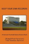 Book cover for American Football Game Stats Book