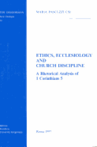 Cover of Ethics Ecclesiology and Church Discipline