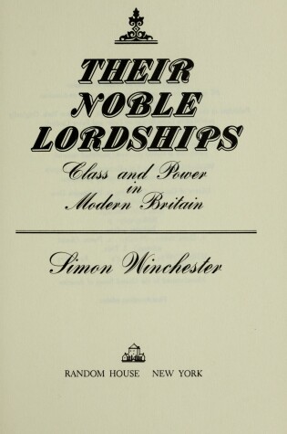Cover of Their Noble Lordships