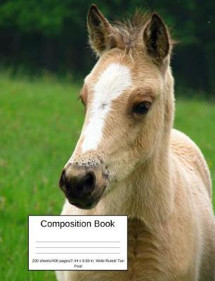 Book cover for Composition Book 200 Sheets/400 Pages/7.44 X 9.69 In. Wide Ruled/ Tan Foal