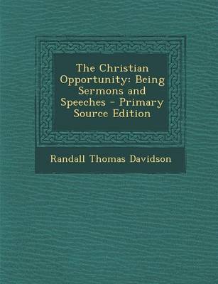 Book cover for The Christian Opportunity