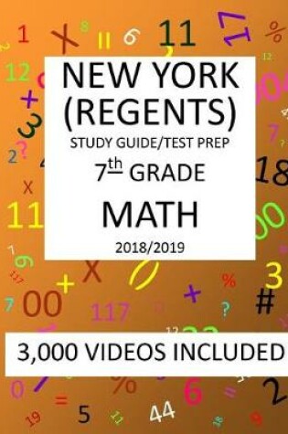 Cover of 7th Grade NEW YORK REGENTS, MATH, Test Prep