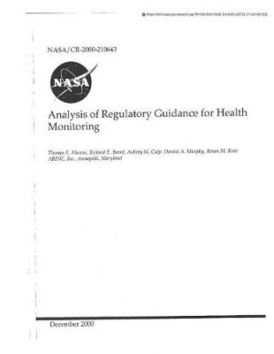 Book cover for Analysis of Regulatory Guidance for Health Monitoring