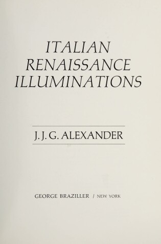 Cover of Italian Renaissance Illuminations