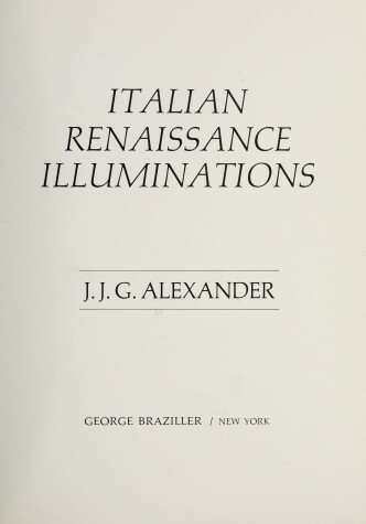 Book cover for Italian Renaissance Illuminations