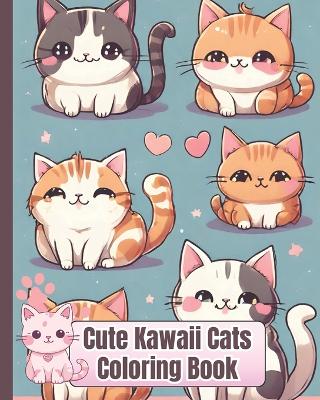 Book cover for Cute Kawaii Cats Coloring Book