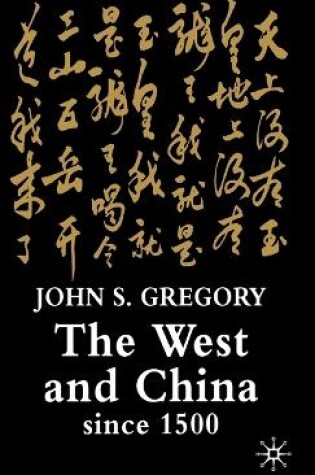 Cover of The West and China Since 1500